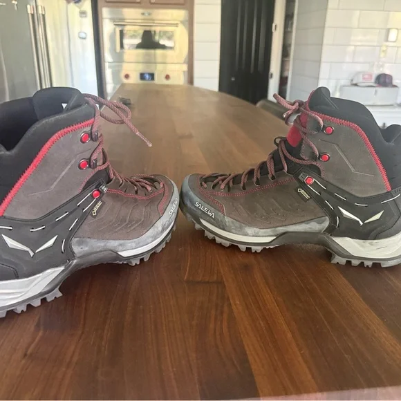 Men's Black and Red Hiking Boots